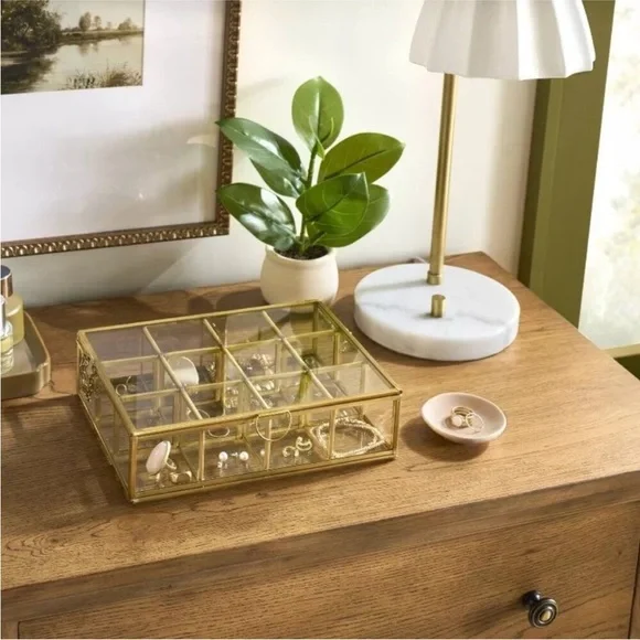 Hearth & Hand Magnolia Small Metal and Glass Display Box - Picture 3 of 6